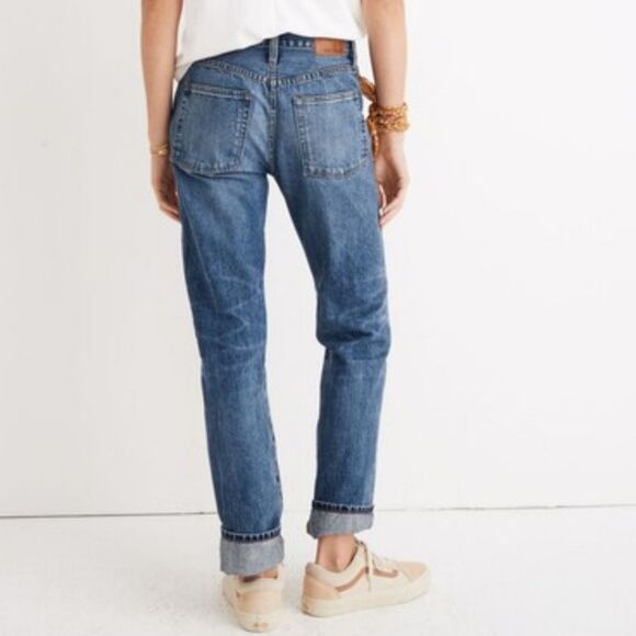 Rivet & Thread High Rise Slim Boy Jeans Thigh Patch Edition from Madewell - Picture 15 of 15